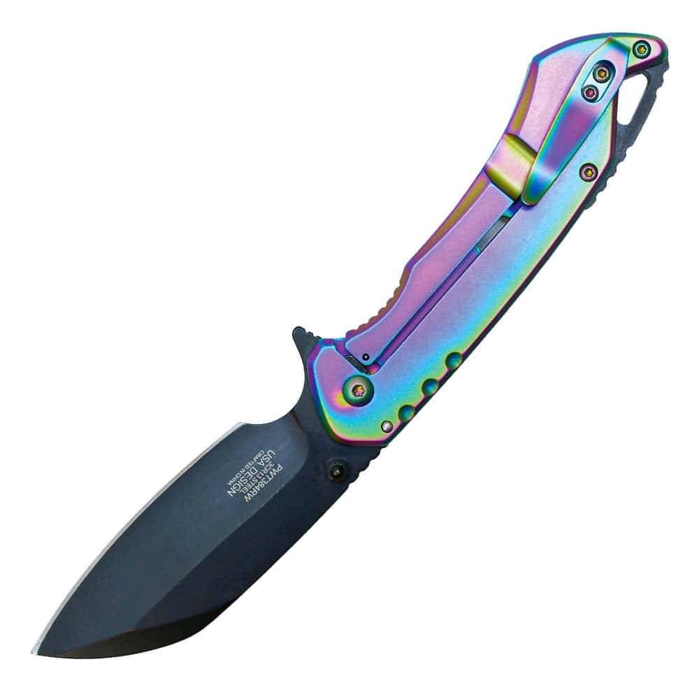 Assisted Open Folding Pocket Knife, Handle w/ Accents - Image 10