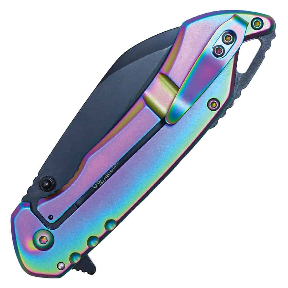 Assisted Open Folding Pocket Knife, Handle w/ Accents - Image 12